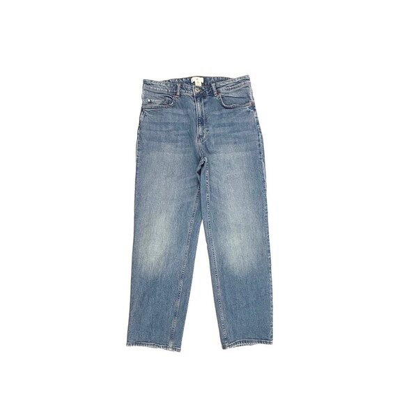 H&M Straight Leg Women's size 12 Medium Wash Blue Denim Jeans - Picture 1 of 4